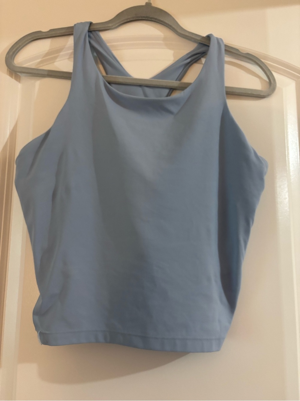 Athleta Blue high neck long line sports bra tank